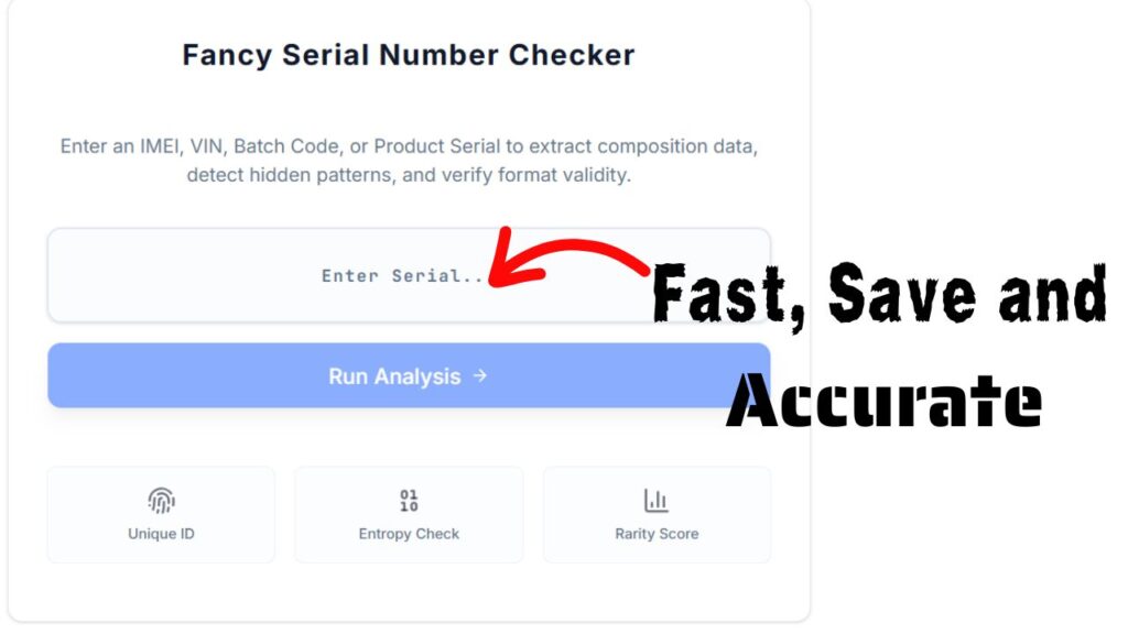 fancy serial number checker