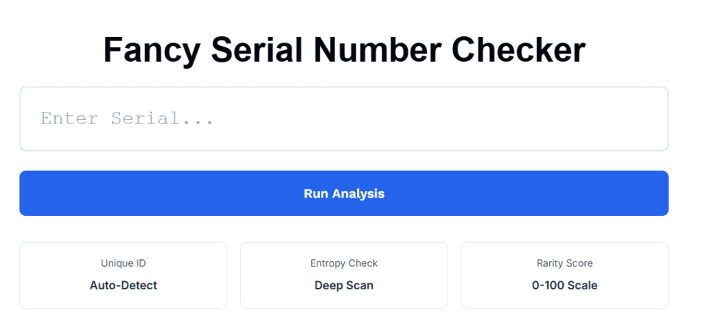 Check fancy serail number 